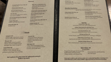 Bunker Hill American Taproom menu