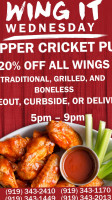 Copper Cricket Pub food