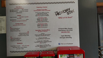 Hickory Stik menu