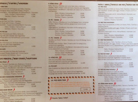 Bon Thai menu