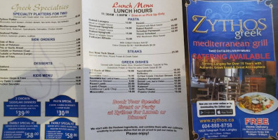 Zythos Mediterranean Grill inside