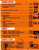 San Marcos menu