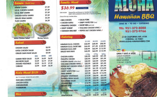 Aloha Hawaiian Bbq food