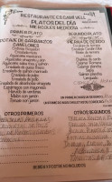 Es Cami Vell menu