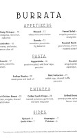 Burrata menu