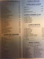 Sushi Aji menu