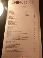 BONDST menu