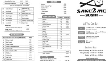 Sake 2 Me Sushi (30% Off Special Rolls) food