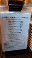 Forever Sushi menu