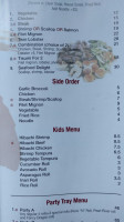 Tisumi Sushi menu