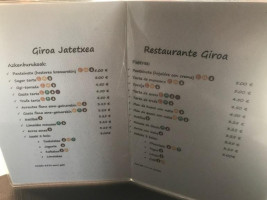 Giroa menu