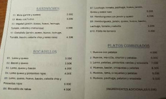 Arredondo menu