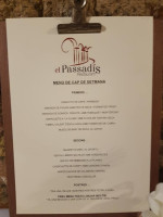 El Passadís menu