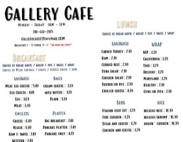 The Gallery Café menu