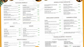 Amarillo Coffee Lounge menu