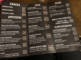 Clem's Tap House menu