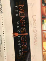 Mena's Texmex Grill menu