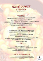 Mesón O Pote menu