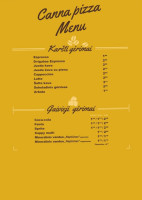 Canna Pizza menu