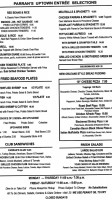 Parran's Po-boys Uptown menu