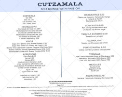 Cutzamala Mex Food menu