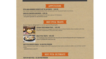 Hot Pita menu