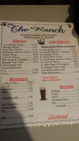 Ranch Restaurant menu