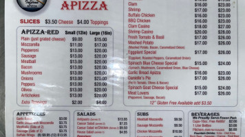 Inferno Apizza menu