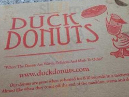 Duck Donuts menu