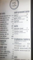 Nook Coffee Ice Cream menu