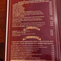 Swagat Indian Cuisine menu