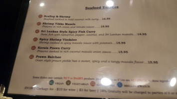 Masala Spice Indian Cuisine menu