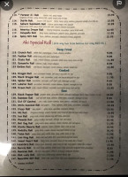 Aki Sushi menu