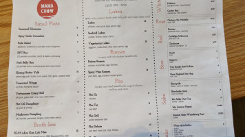 Mama Chow menu