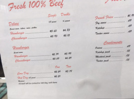 Beefy's Burgers menu