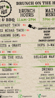 Hops On The Hill menu