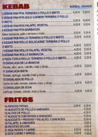 Honey Doner Kebab Y Pizzeria menu