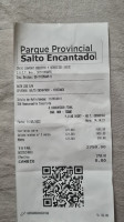 Restaurante del Salto Encantado menu