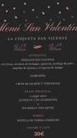 La Coqueta menu