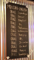 Orale Tacos menu