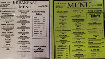 Y- Taco menu