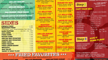 Catfish Willy's Seafood Comfort Cuisine menu