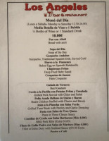 Restaurante Bar Los Angeles menu