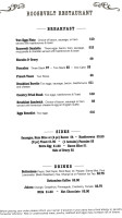 Roosevelt Resort menu