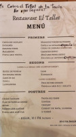 El Tallat menu