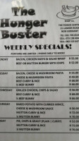 The Hunger Buster menu