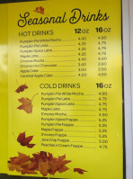 Yellowhammer Coffee menu