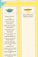 Peregrin menu