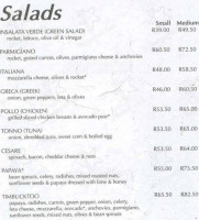 Vera Vita menu