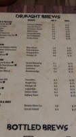 Ont Rock Brews T4 menu